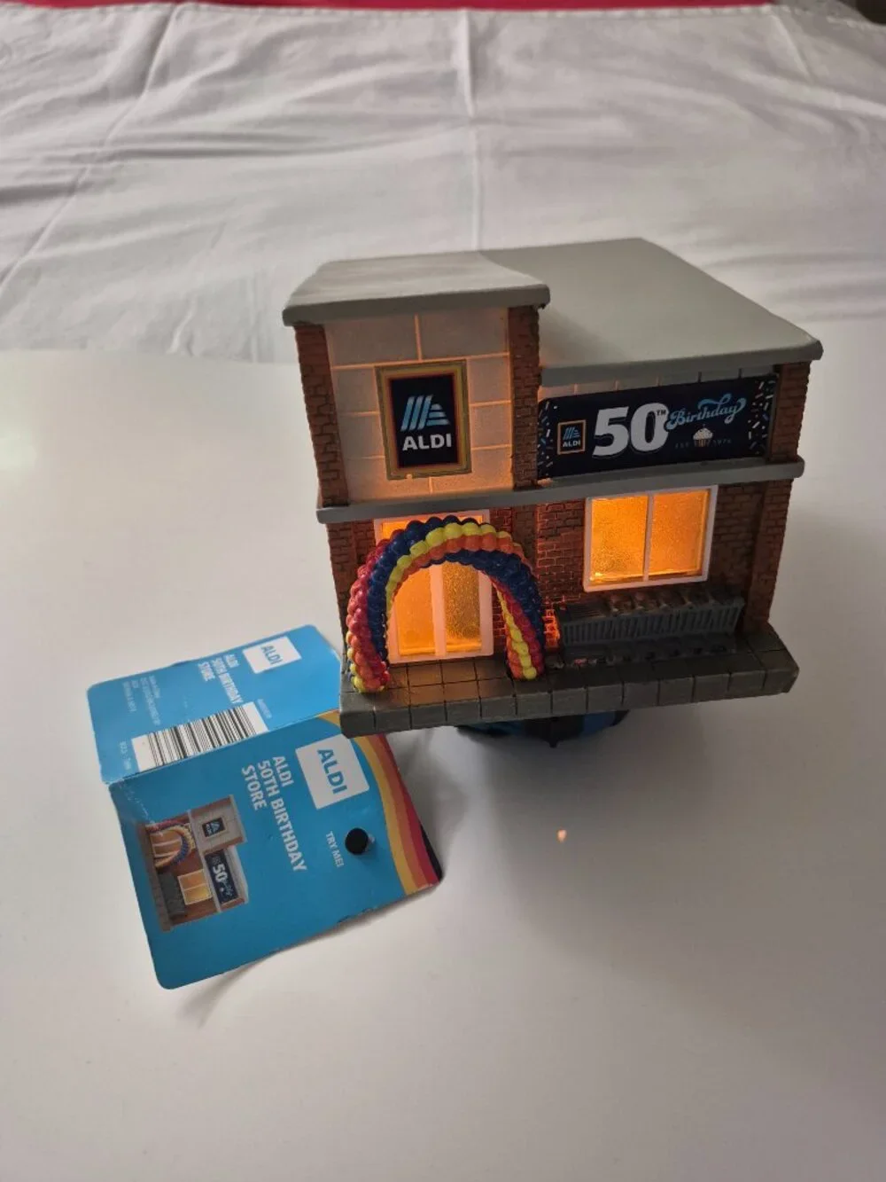 Aldi 50th Birthday Store Light Up! Balloon Arch + Aldi Die Cast US Truck, NEW